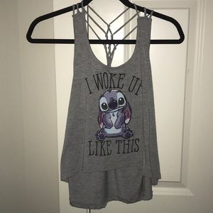 i woke up like this gray tank.